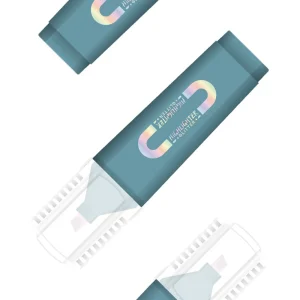 Kaito, glitter highlighter, chisel tip, pastel, turqouise