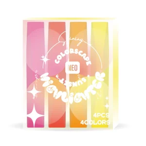 Colorscape, highlighter, chisel tip, mix, 4pcs, Sunset