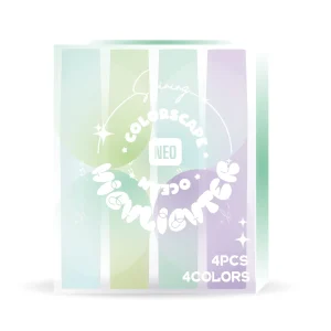 Colorscape, highlighter, chisel tip, mix, 4pcs, Ocean