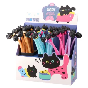 Alternative view of Wiggly, ballpoint pen with decoration, cat, mix