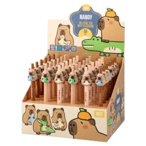 Alternative view of Nandy, ballpoint pen with decoration, capybara, mix