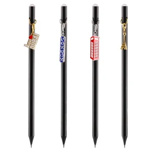 Alternative view of Grand, pencil with pendant, black, HB