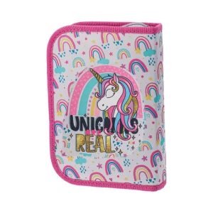 Decker, full pencil case, 1 zip, Unicorns real