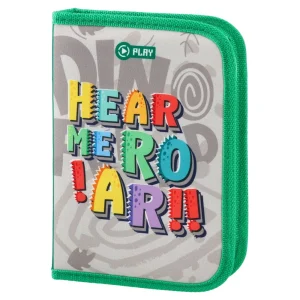 Decker, full pencil case, 1 zip, Skater Dino