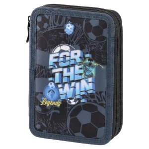 Double decker, full pencil case, 2 zippers, Football legends
