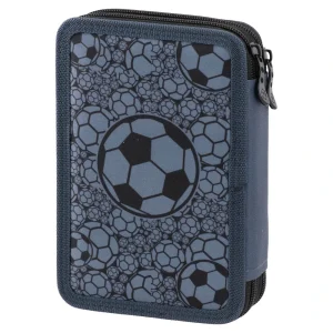 Alternative view of Double decker, full pencil case, 2 zippers, Football legends