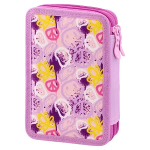 Alternative view of Double decker, full pencil case, 2 zippers, Paris Smile