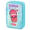 Double decker, full pencil case, 2 zippers, Bubble Tea
