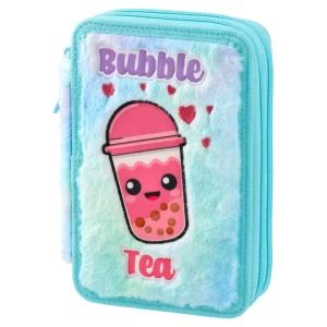 Double decker, full pencil case, 2 zippers, Bubble Tea