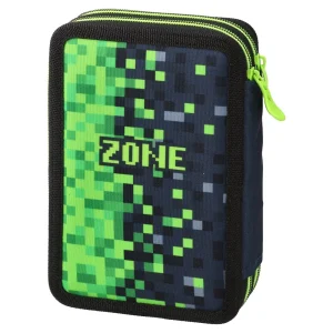 Alternative view of Double decker, full pencil case, 2 zippers, Pixel