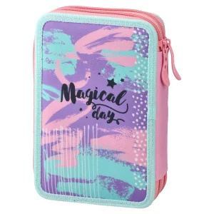 Alternative view of Double decker, full pencil case, 2 zippers, Ice Cream