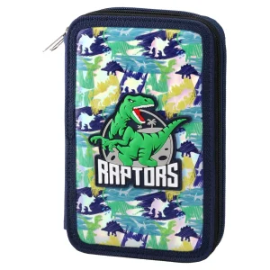 Double decker fancy, full pencil case, 2 zippers,