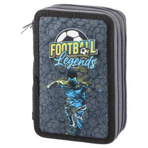 Triple decker, full pencil case, 3 zippers, Football legends