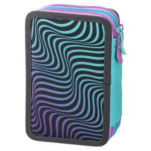 Alternative view of Triple decker, full pencil case, 3 zippers, Star