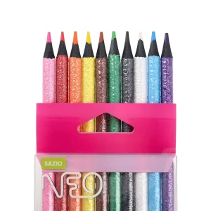 Alternative view of Triflex shine, color pencils, glitter, black wood, 10pcs