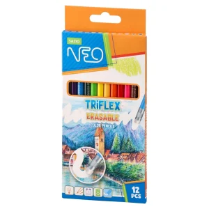 Triflex erase, color pencils, erasable, 12pcs