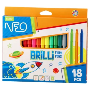 Brilli, fibre pens, 18pcs