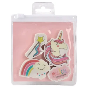 Dartmouth, eraser set, unicorn, 4pcs