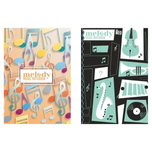 Melody, music notebook, A4, 16 sheets