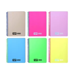 Basic spiral 200, spiral notebook, A4, line, 200 sheets, Top