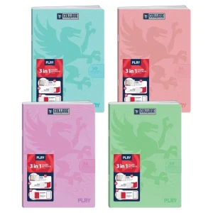 Flex case, folder notebook, A4, line, 50 sheets, College