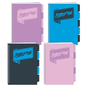 Pad Project, notebook with spiral, 5 dividers, A4, line, 100 sheets
