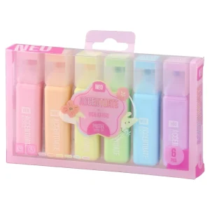 Accentuate, highligter, chisel tip, pastel, 6pcs