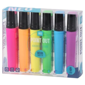 Point Out, highlighter, chisel tip, neon, 6pcs