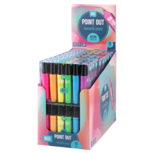 Alternative view of Point Out, highlighter, chisel tip, neon, 6pcs