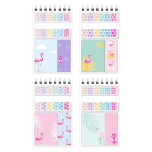 Indice 140, sticky note, B7, 8 x 20 sheets, mix, Flamingo