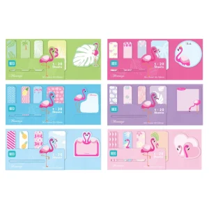 Indice 160, mark, sticky, 5 x 20 sheets, mix, Flamingo