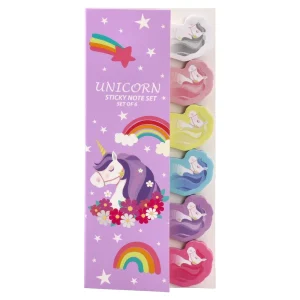 Tufts, sticky note set, unicorn, 6pcs