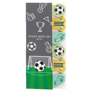 Tufts, sticky note set, football, 6pcs