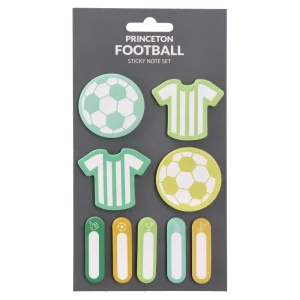 Princeton, sticky note set, football, 9pcs