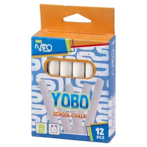 Yobo S, school chalk, white, 12pcs