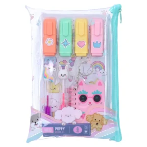 Puffi, school set, cutie, 8pcs