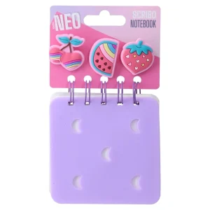 Scribo, notebok with charms, fruit