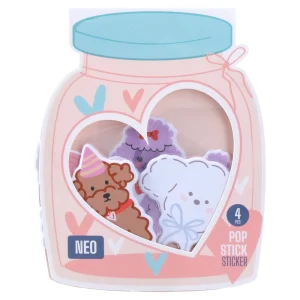 Pop stick, sticker, puddle, 4pcs