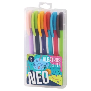 Albatros, gel pen, blue, 0.7mm, 6pcs