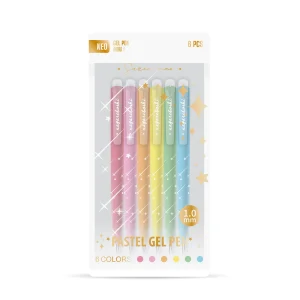 Akira Pastel, gel pen, pastel, mix, 1mm, 6pcs