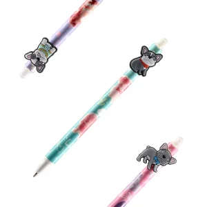 Mistic, erasable pen, blue, 0.5mm, French bulldog