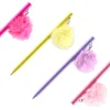 Elegant, ballpoint pen pom-pom, blue