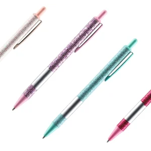 Elegant, ballpoint pen with sequins, blue