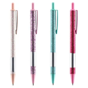 Alternative view of Elegant, ballpoint pen with sequins, blue