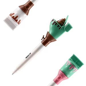 Popping, ballpoint pen, toilet bowl, mix