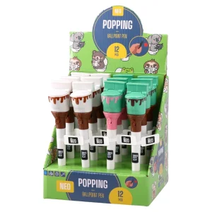 Alternative view of Popping, ballpoint pen, toilet bowl, mix