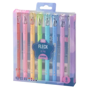 Fleck, gel pen, mix, 0.5mm, 8pcs