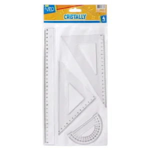 Cristally, set of rulers, 30cm, 4pcs