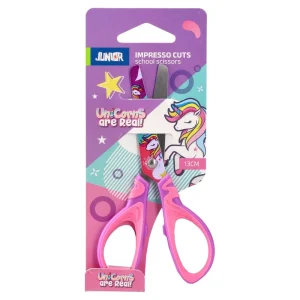 Alternative view of Impresso cuts, school scissors, blister, unicorn, 13cm