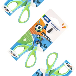 Impresso cuts, school scissors, blister, football, 13cm